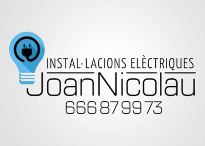 Diseño de logotipo para insta·lacions elèctriques Joan Nicolau. Diseño de logotipos Logocrea®