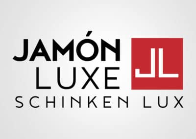 Diseño de logotipo para Jamón Luxe schinken lux. Diseño de logotipos Logocrea®