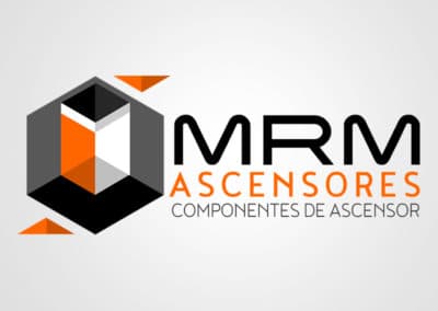 Diseño de logotipo para MRM ascensores componentes de ascensor. Diseño de logotipos Logocrea®