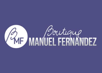 Diseño de logotipo para Boutique Manuel Fernández. Diseño de logotipos Logocrea®