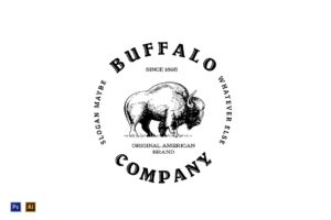 Diseño de logotipo para Bufalo company. Diseño de logotipos Logocrea®