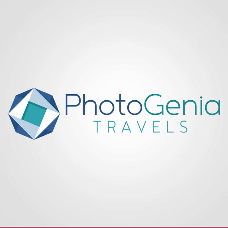 Diseño de logotipo para PhotoGenia travels