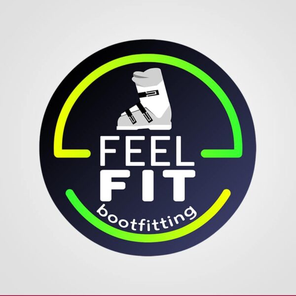 Diseño de logotipo para Feel Fit Bootfitting. Diseño de logotipos Logocrea®