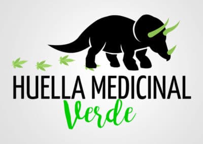 Diseño de logotipo para Huella medicinal Verde. Diseño de logotipos Logocrea®
