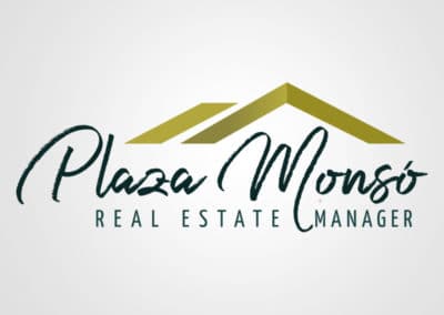 Diseño de logotipo para Plaza Monzó Real Estate Manager. Diseño de logotipos Logocrea®