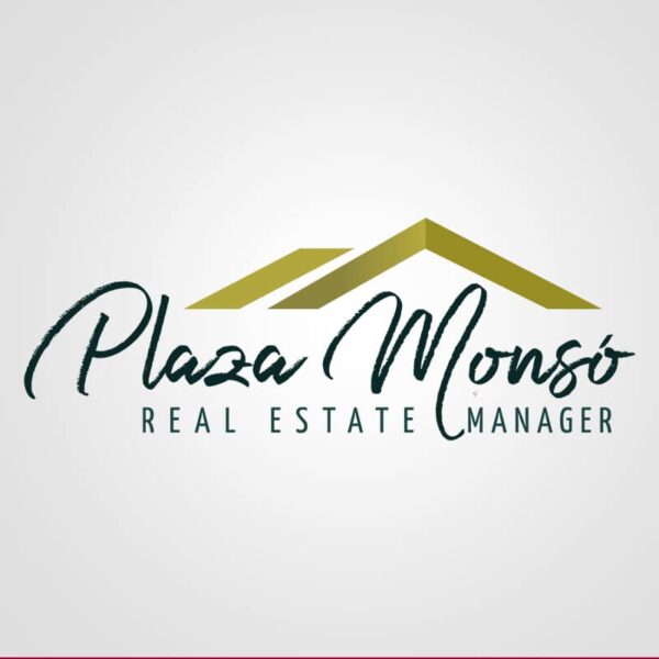 Diseño de logotipo para Plaza Monzó Real Estate Manager. Diseño de logotipos Logocrea®