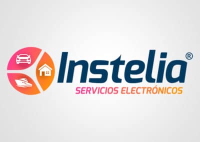 Diseño de logotipo para Instelia, servicios electrónicos. Diseño de logotipos Logocrea®