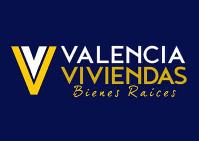 Diseño de logotipo para Valencia Viviendas, Bienes Raices. Diseño de logotipos Logocrea®