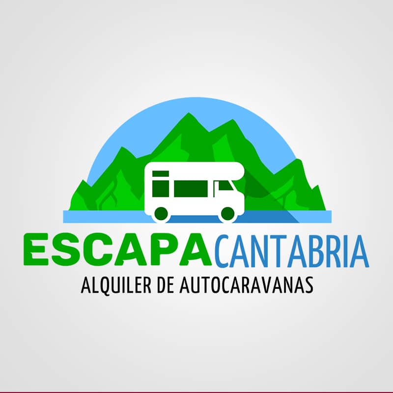 Diseño de logotipos para Escapa Cantabria, alquiler de autocaravanas