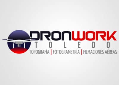 dron work toledo. Diseño de logotipos Logocrea®