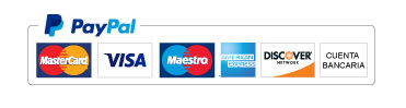 Métodos de pago aceptados: PayPal y tarjeta