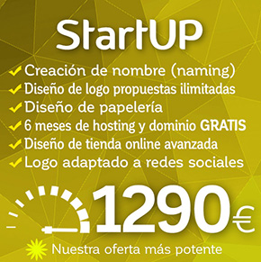 Diseño de logotipo, diseño de tienda online especial y diseño de papelería StartUP de Logocrea