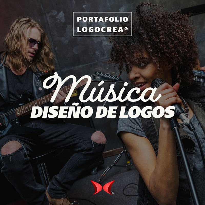 Portafolio diseño de logos de música. Logocrea®