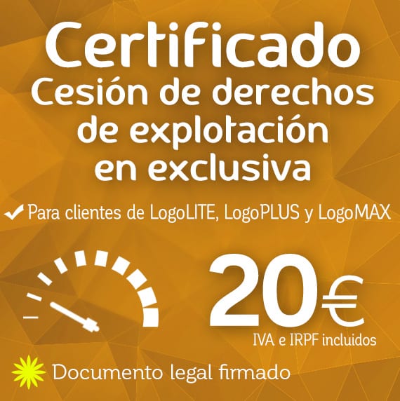 Certificado de cesión de derechos de explotación en exclusiva. Por Logocrea® Certificado de cesión de derechos de explotación en exclusiva. Por Logocrea®