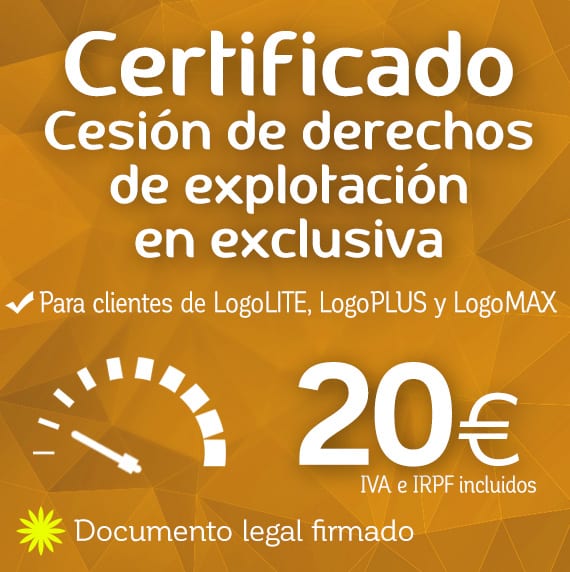 Certificado de cesión de derechos de explotación de logotipo Logocrea