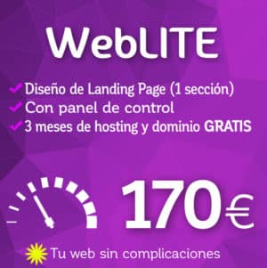 WebLITE, diseño de landing page de Logocrea®