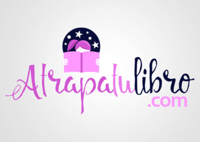 Atrapatulibro.com. Diseño de logo de Logocrea®