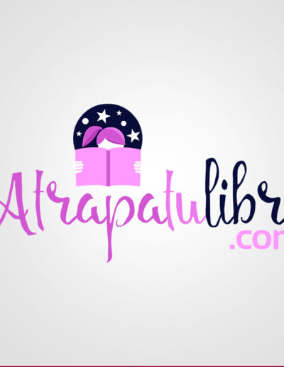 Atrapatulibro.com. Diseño de logo de Logocrea®