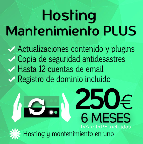 Hosting Mantenimiento PLUS y dominio de Logocrea®