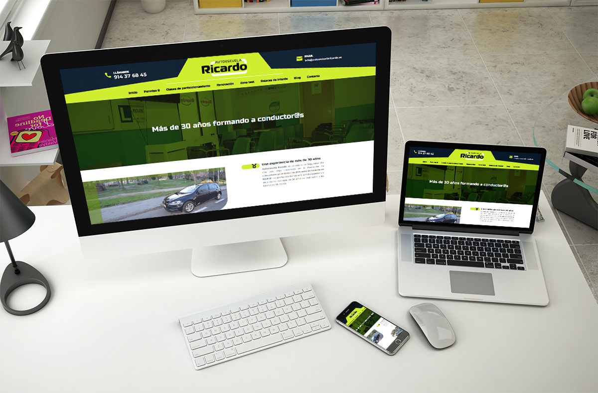 Autoescuela Ricardo. Diseño web de Logocrea®