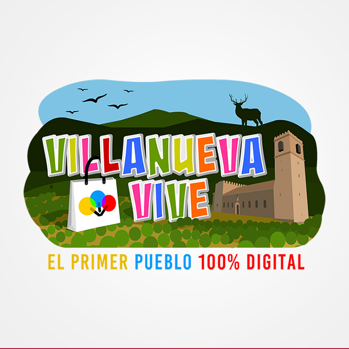 Villanueva Vive. Diseño de logo de Logocrea®