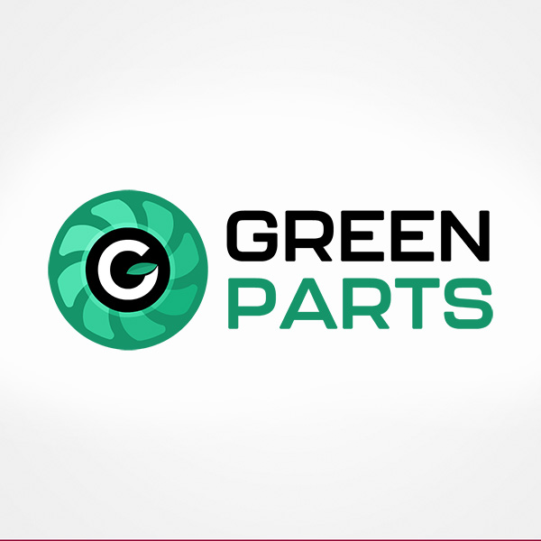 Green Parts. Diseño de logotipo de Logocrea®.