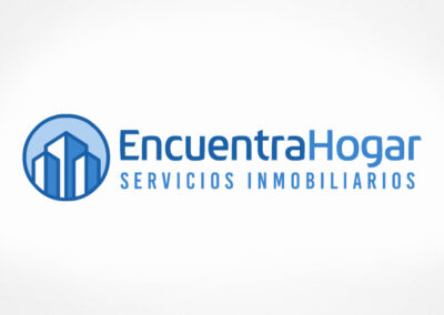 Encuentra Hogar. Diseño de logo de Logocrea®