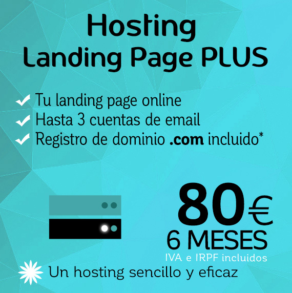 Hosting Landing Page PLUS .COM. Diseño de logocrea
