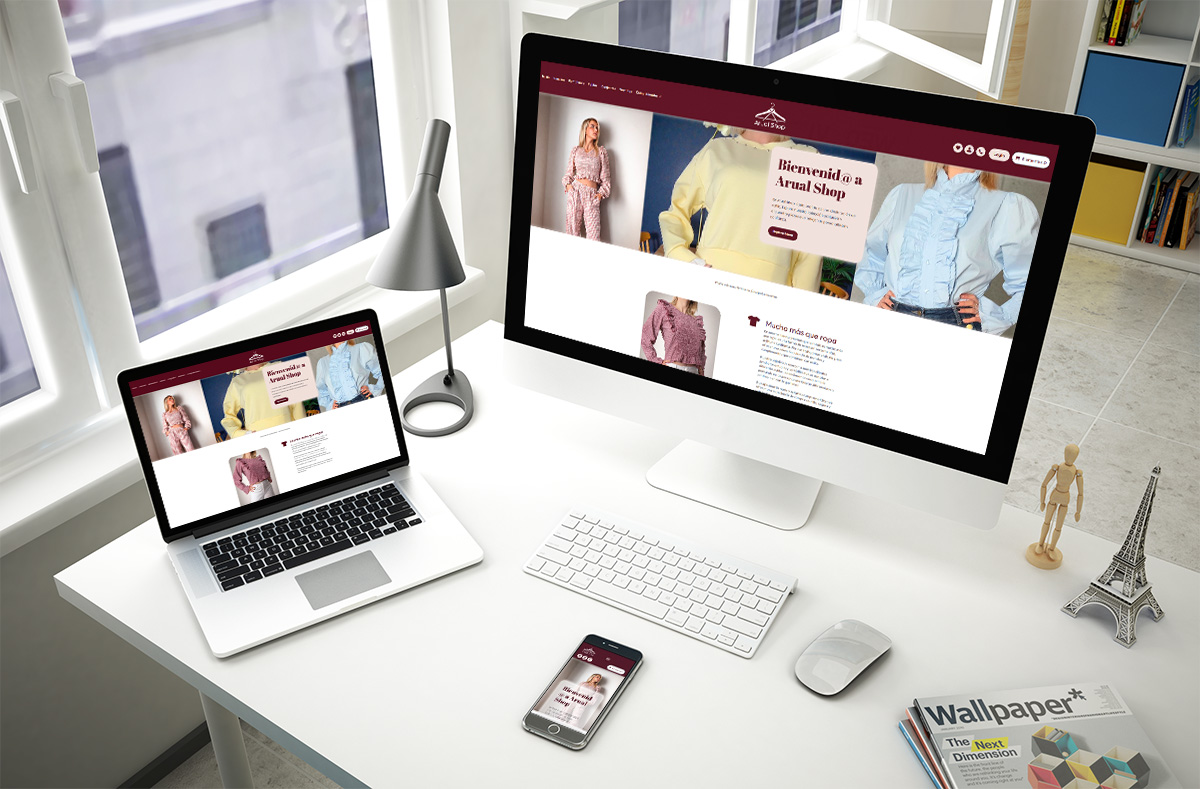 Portafolio web de Logocrea®. Arual Shop Portafolio web de Logocrea®. Arual Shop