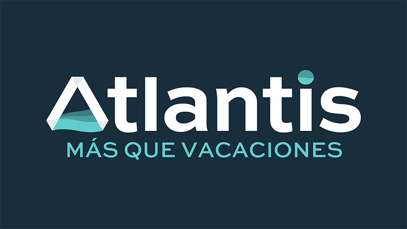 Atlantis, más que vacaciones. Diseño de logo de Logocrea®