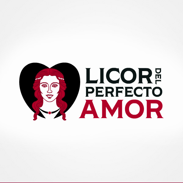 Logotipo de Licor del Perfecto Amor, diseño de logotipo para licores artesanales