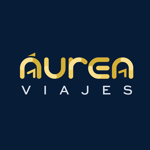 Áurea Viajes. Diseño de logo de Logocrea®