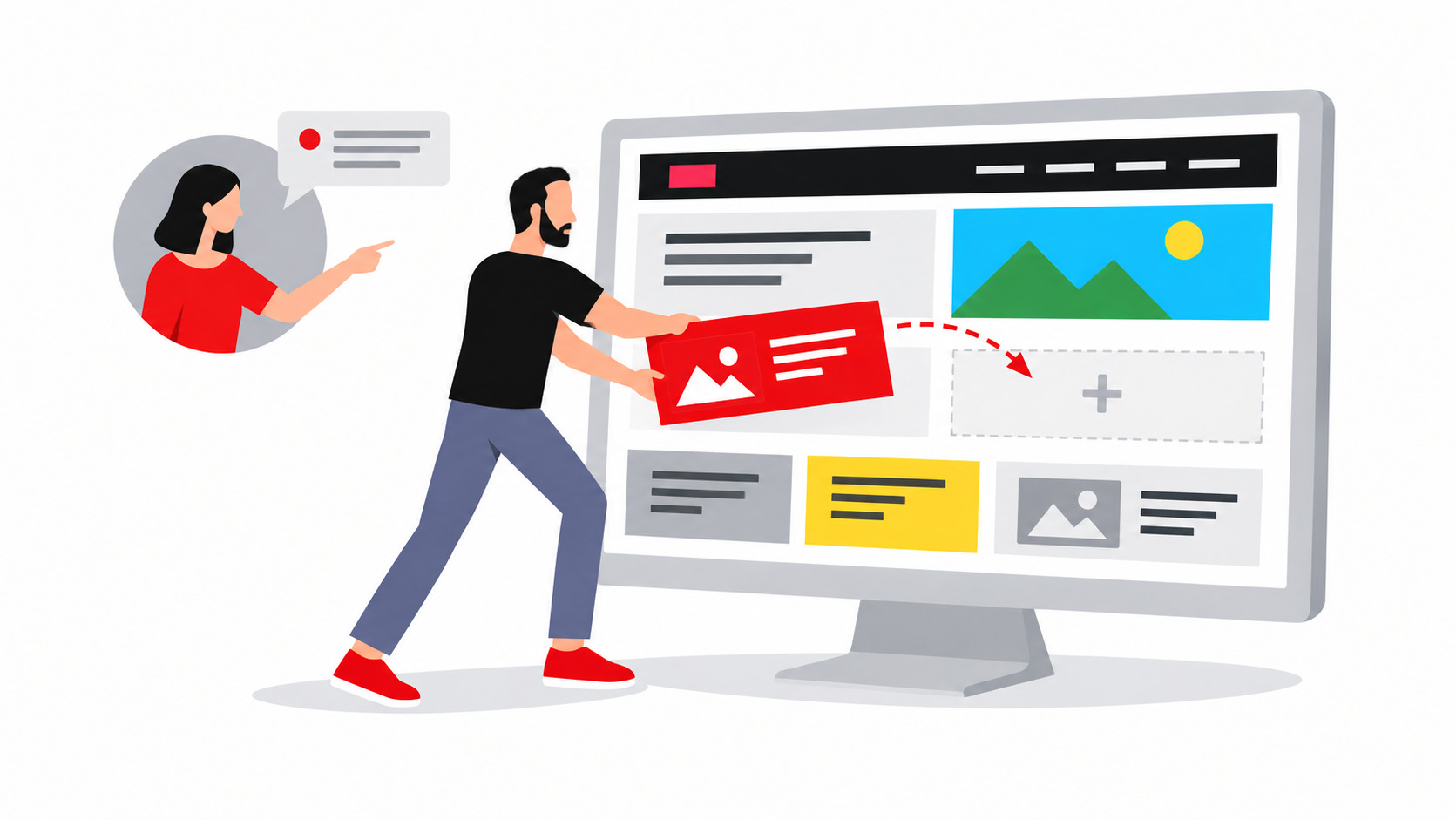 Proceso de trabajo diseño web de Logocrea® Ilustracion proceso web
